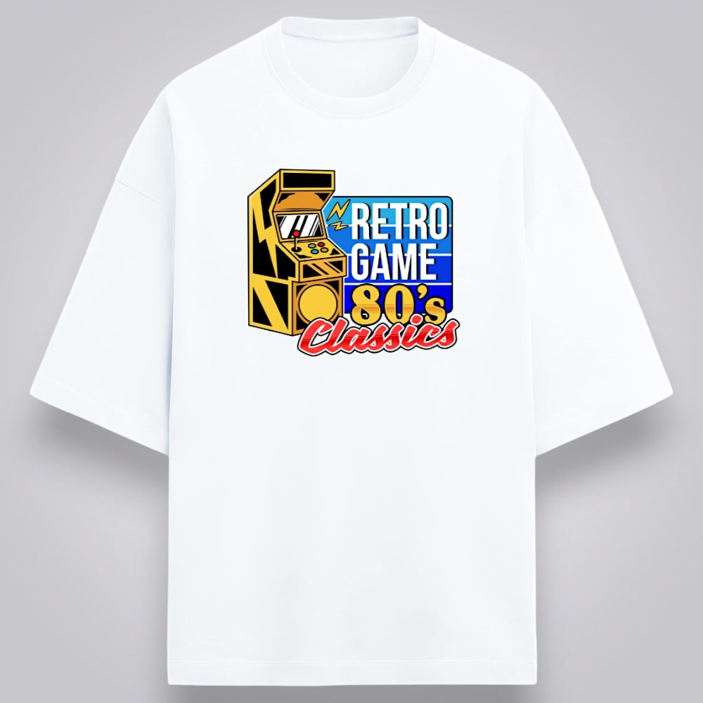 Retro Game 80s Classic Unisex Premium French Terry Oversized Tee