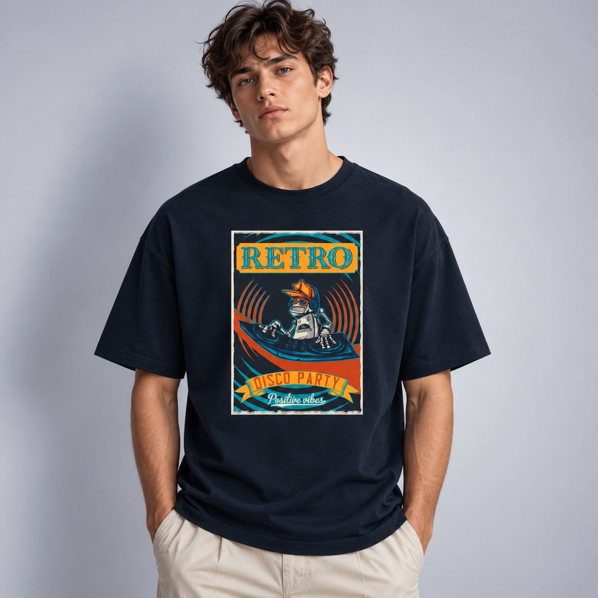 Retro Disco Party Unisex Oversized Classic T-Shirt