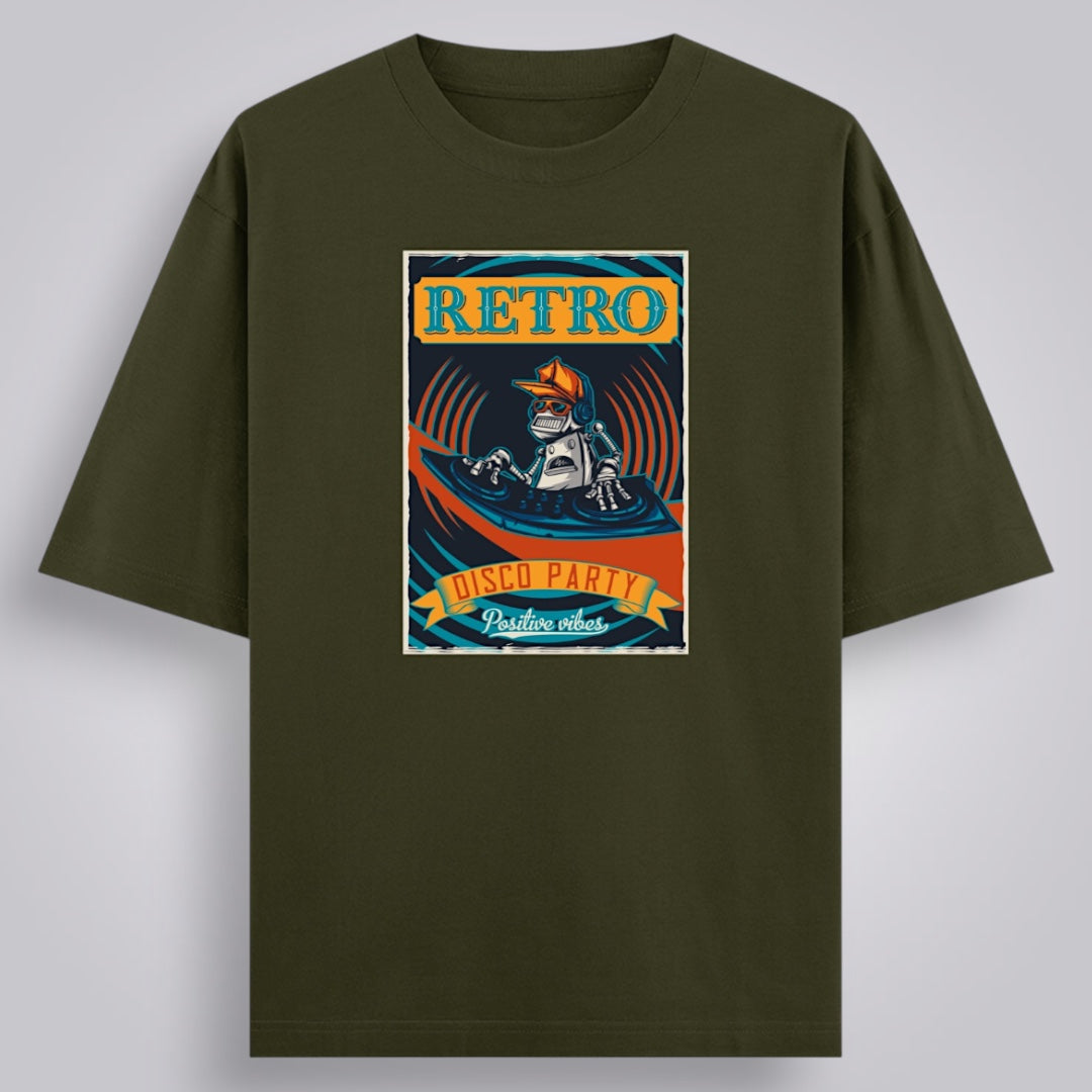 Retro Disco Party Unisex Oversized Classic T-Shirt