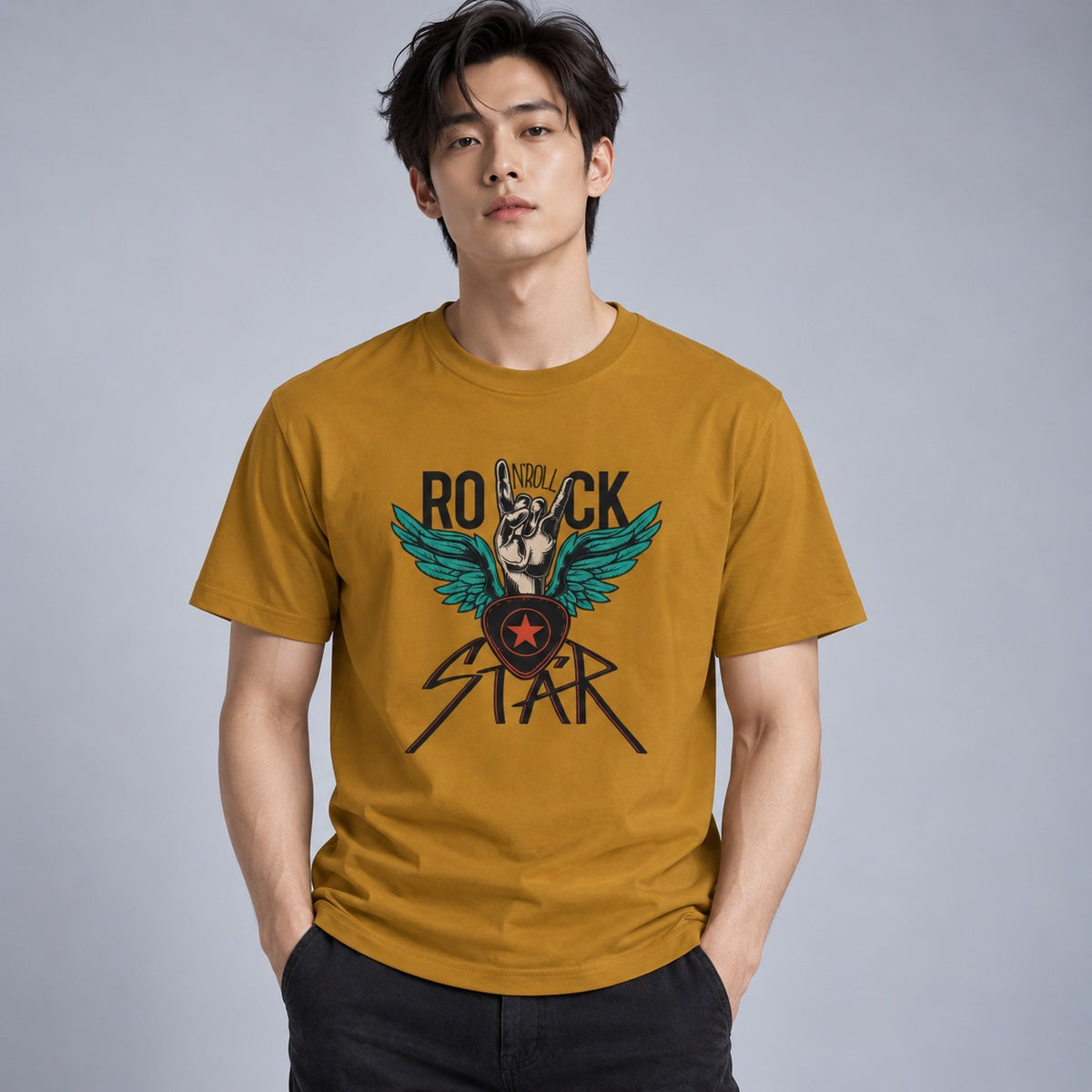 Rock N Roll Star Men's Regular Fit T-Shirt