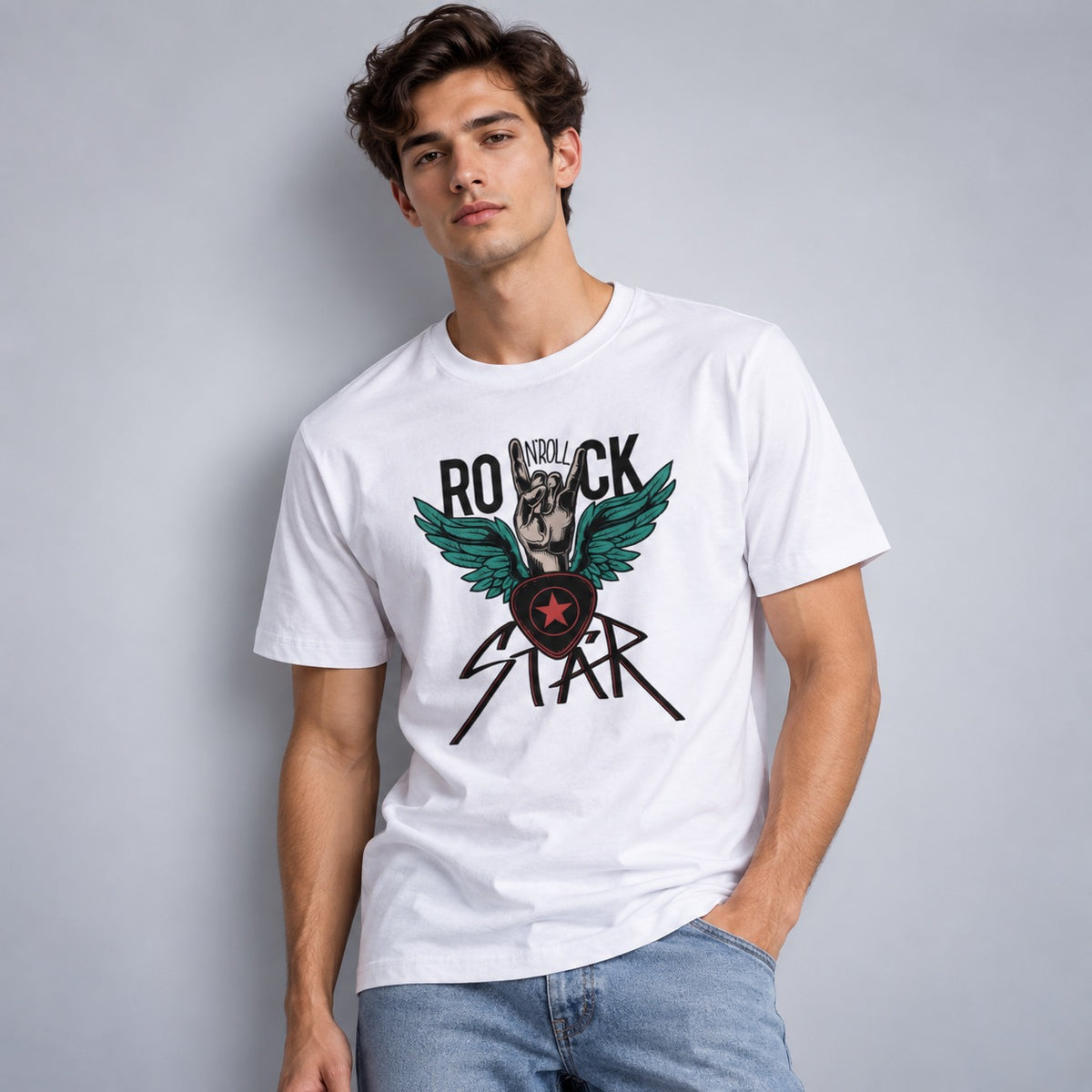 Rock N Roll Star Men's Regular Fit T-Shirt