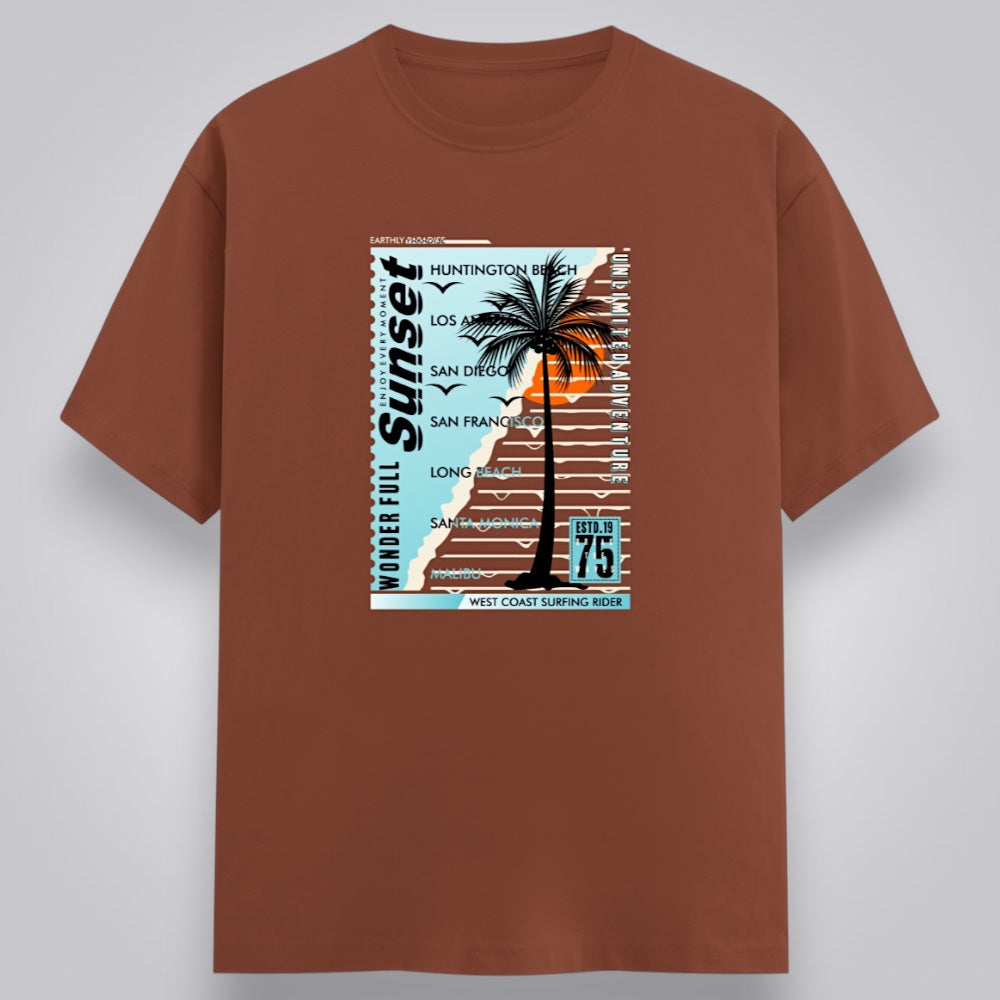 Sunset At Huntington Beach Men's Regular Fit T-Shirt