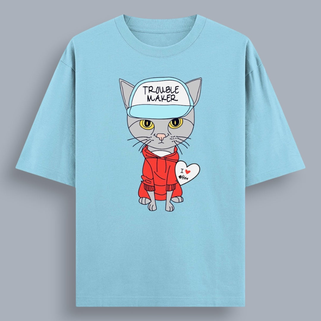 Troublemaker Cat Unisex Loose Fit Classic T-Shirt