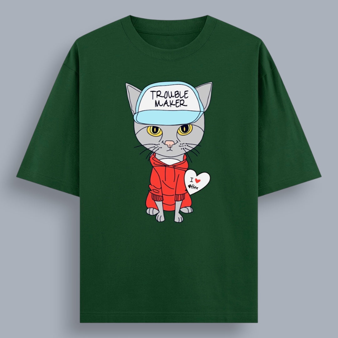 Troublemaker Cat Unisex Loose Fit Classic T-Shirt