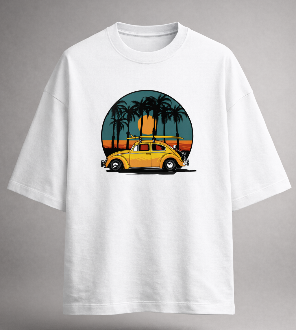 Yellow Beetle Unisex Terry Oversized Tee