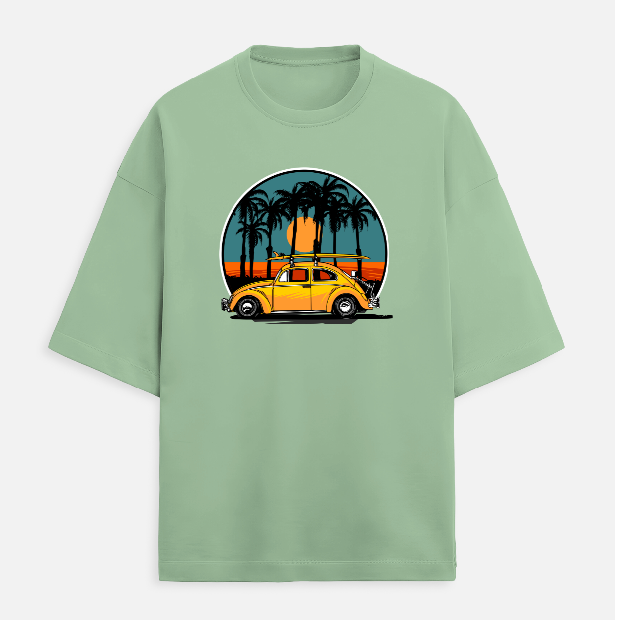 Yellow Beetle Unisex Terry Oversized Tee